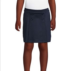 Girls Size 16 Land’s End Navy Blue Skirt/Skort - Knit, School Uniform